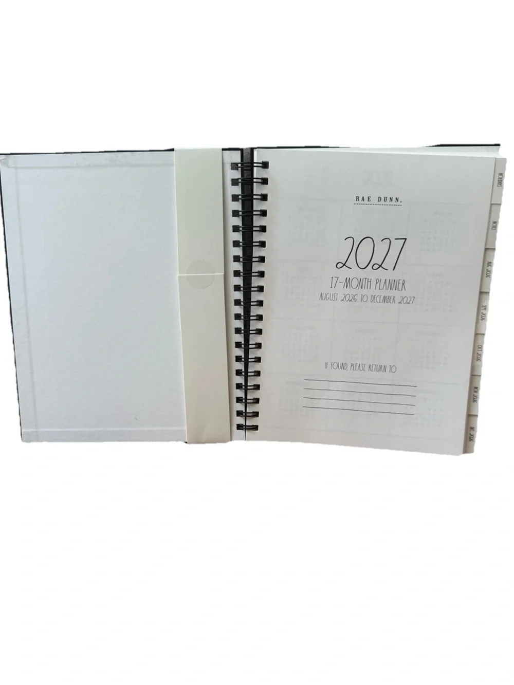 Rae Dunn 2027 PLANNER Make It Happen Spiral 17 months Planner Pink 10x8”
